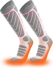 Womens Ski Socks - Winter Warm Thick Skiing Socks Thermal Socks | Winter Performance Socks Breathable Knee High Socks for Skiing Snowboarding Cold Weather Jmedic