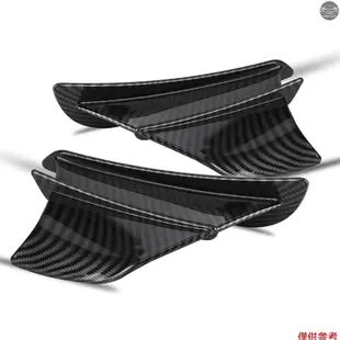 BMW 通用摩托車側翼碳纖維亮黑色側面板小翼整流罩小翼側翼套件一對替換件適用於寶馬 S1000RR V4 ZX-10R