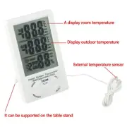 Temperature Humidity Gauge Meter Digital LCD Indoor Outdoor Thermometer