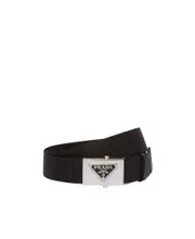 Prada Triangle Logo Buckle Belt 100,105,90,95,85 black