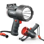 TOPEX Rechargeable Handheld Spotlight with 1000 Lumen Cree LED IP67 Waterproo