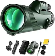 Stscope360 Monocular,Stscope360 Monocular Telescope,Night Vision,Bak4 Prism,with Smartphone Adapter Tripod Hand Strap,Clear Low Light Vision,for Bird Watching,Camping,Travel and Hunting (Green)