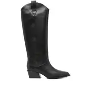 [Poeve] Poeve 45mm Pointed-toe Knee-high Boots 36 IT BLACK
