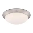 Hampton Bay Stetson Brushed Nickel Integrated LED Selectable Flush Mount Light