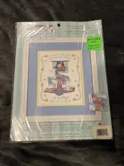 NEW DIMENSIONS 72879 BABY HUGS BEDTIME PRAYER BIRTH RECORD CROSS STITCH KIT