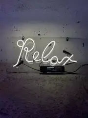 Relax Neon Signs Room Wall Decor White Neon Sign Artwork Acrylic 14"