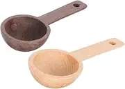 BIUDECO Wooden Measuring Spoons for Coffee Bean Ground Milk Powder Sugar Easy to Store