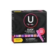 Compact Tampons Regular Absorbency 16 Count By U By Kotex