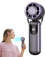 Rechargeable Fans - Handheld Portable Fan, Personal Handheld Fan, Folding Fans Handheld Rechargeable, Folding Cooling Ventilador with Led Display, 100 Wind Speeds for Outdoor Activities
