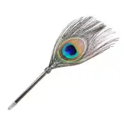 Natural Peacock Eye Feather Ballpoint Pen - Style 2