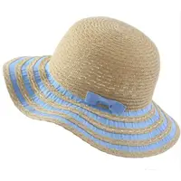 在飛比找蝦皮購物優惠-春夏日單藍色小清新柔軟兒童草帽 遮陽帽 親子帽