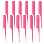 Cleopatra Neon Pink Rat Tail Combs #441- 1 Dozen
