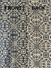 New Primitive BLACK MEDALLION COVERLET TABLE RUNNER Topper 60"