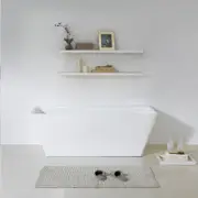 1570-1700*750*580mm Poseidon ABT Gloss White Rectangle Acrylic Back To Wall Bathtub