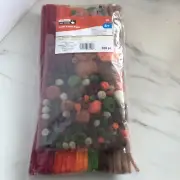 Creatology Craft Value Pack 300 Pieces Brown Orange Pom Poms Pipe Cleaners Eyes