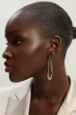 Crystal Sprinkle Loop Earrings