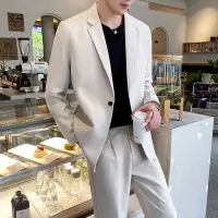 在飛比找蝦皮商城精選優惠-oversize西裝外套 韓版西裝外套 高級感休閒西裝套裝男