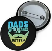 [Teegarb Letter Blanket] Hilarious Pinback Button Pin Badge Facial Hair Goatee Daddy Motivating Enthusiast Fun Men Sayings Quotes Motivational