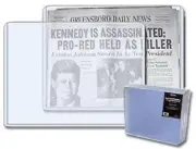 Case 50 BCW 11.75x13.25x7mm Newspaper Hard Plastic Topload Holders protectors
