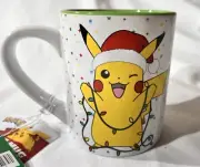 Pokemon Pikachu With Santa Hat Christmas Holiday Ceramic Mug Cup 14 oz