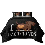 Cool I Love Dachshunds Coverlet