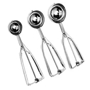 Ice Cream Scoop Set Stainless Steel Spoon Baller 3 Sizes