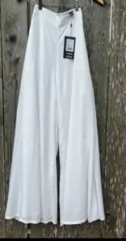 NWT Modcloth X Collectif White Akiko Plain Trousers Extra Wide Leg- 3xs XxxSmall