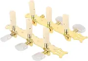 Parliky Guitar Tuning Pegs Plated Replacement Heads with Acrylic Caps for Enhanced Sound and Easy Maintenance for Classical and Acoustic Guitars