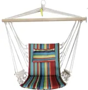 Hammock Chair Hanging Rope Swing Max 250Lbs Quality Cushions Included Arm Rests