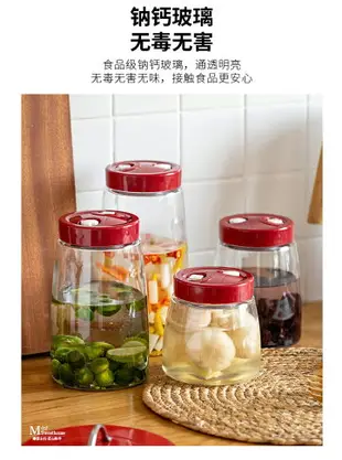 摩登主婦儲物罐玻璃罐子食品級泡酒泡菜壇子家用腌菜帶蓋密封罐