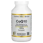 2 X California Gold Nutrition, CoQ10 USP with Bioperine, 100 mg, 360 Veggie Caps