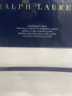Ralph Lauren 464 TC Flat Sheet 100% Cotton Percale Polo Navy White - Queen - NWT