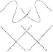 DOITOOL 6pcs Tag Chain Clothes Hangers Hanging Chain for Bird Feeders Hanging Chains for Planters Hanging Planter Chain Hanging Chains with Hooks Sign Hanger Decorative Chain Silver Steel