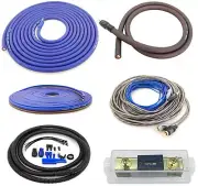4 Gauge 100% Copper OFC Complete Amplifier Wiring Kit | True Spec 4 AWG (Amer...
