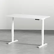 Artiss Electric Laptop Standing Desk Height Adjustable Sit Stand Desks Desktop Table Office Study Computer Workstation Home Use Monitor Riser with Control Panel White