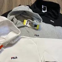 在飛比找蝦皮商城優惠-Fila 帽T 內刷毛 胸前小LOGO 連帽 抽繩 刺繡小L