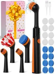Stocking Stuffers for Women Men Electric Cleaning Brush Grout Orange
