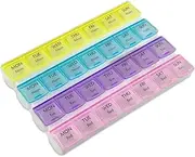 Weekly Pill Organizer with 28 Compartments, by MEDca