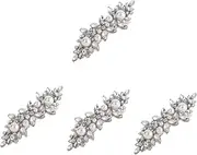 Baluue Pcs Rhinestone Hair Clips for Women Bridal Barrette Decorative Hairpin Pretty Clips Metal Barrette