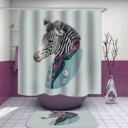 Funny Beautiful Jacket Zebra Shower Curtain