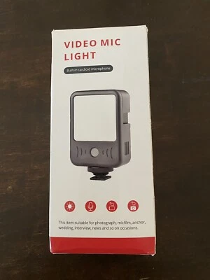 LED Video Light, YELANGU Built-in Microphone Recording and Lighting 2 in 1 Li...