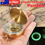 Portable Brass Pocket Watch Classic Hiking Camping Compass Survival Outdoor AU