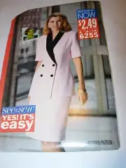 WOMENS UNCUT BUTTERICK 6255 Sewing Pattern SKIRT JACKET TOP CAREER SIZE 6-14
