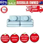 Sofa Bed Kid Play Couch DIY Modular Lounge Chaise Suite 2 Seater Velvet