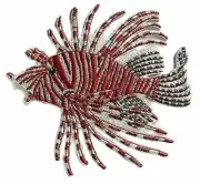 Lionfish Embroidered Iron On/Sew Patch [5" x4"]