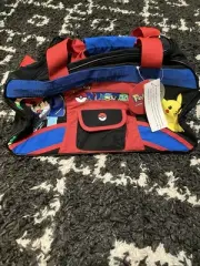 1999 Vintage Pokemon Nintendo Duffle Bag Ash Pikachu Gotta Catch Em All NWT