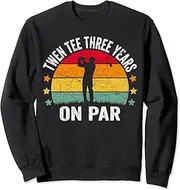 [X.Style] Funny 23rd Birthday Golf Pun Retro Sunset 23 Year Old Golfer Sweatshirt ds1222 Sweatshirt (S) Black