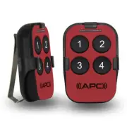 APC Remote Control with 4 Buttons (Red Colour) - Supplied with Sun Visor Clip