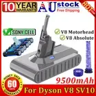 9500mAh for Dyson V8 Absolute Battery V8 Animal Motorhead Fluffy SV10 / Filter