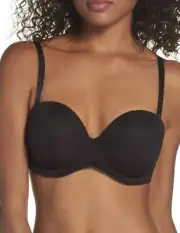 NWT Wacoal Red Carpet Strapless Underwire Bra 854119 BLACK Sz 44G W/ STRAPs